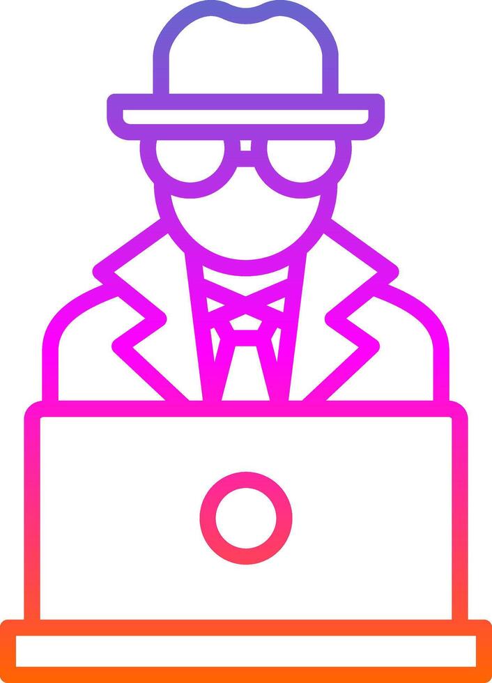 spyware Line Gradient Icon Design vector