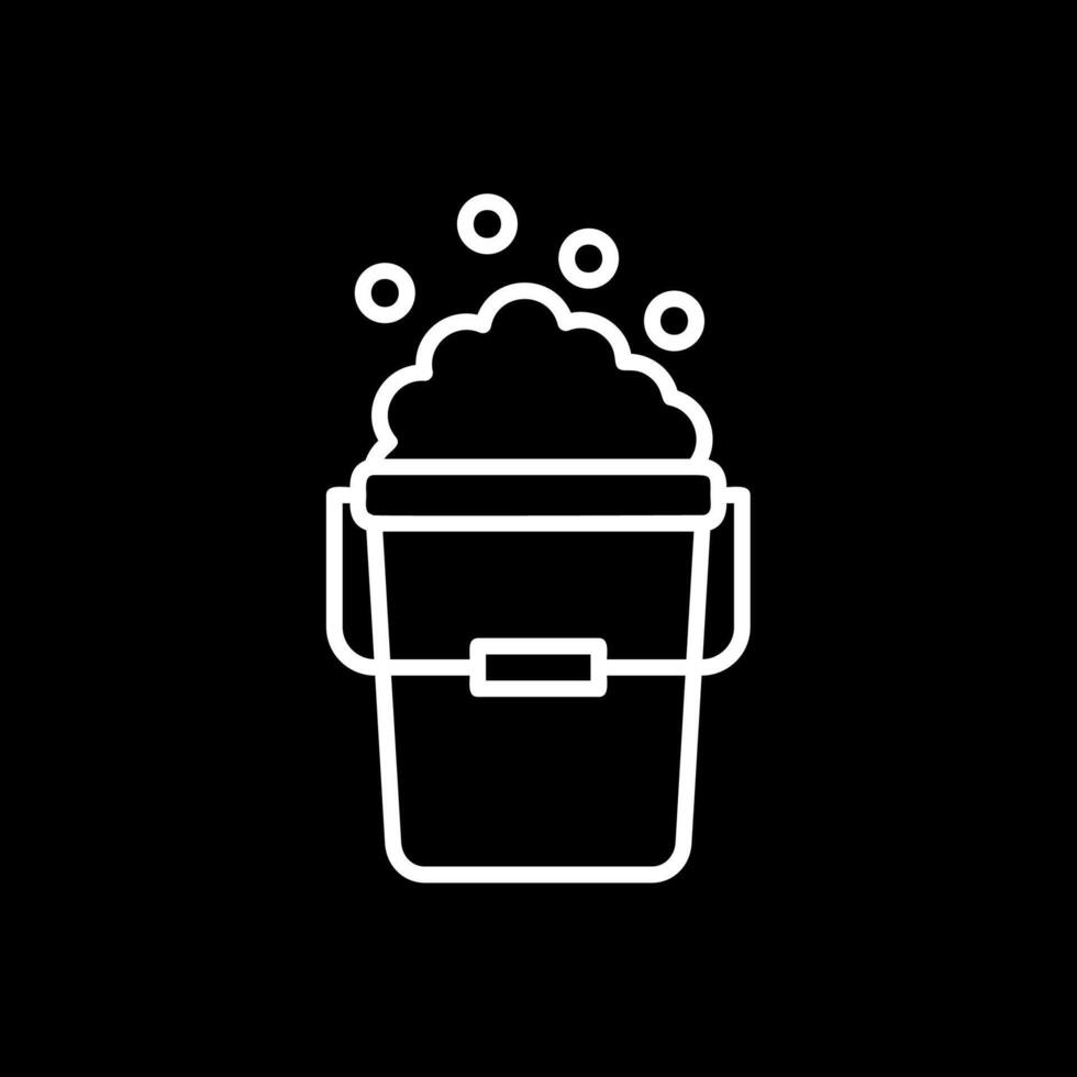 Bucket Line Inverted Icon Design vector