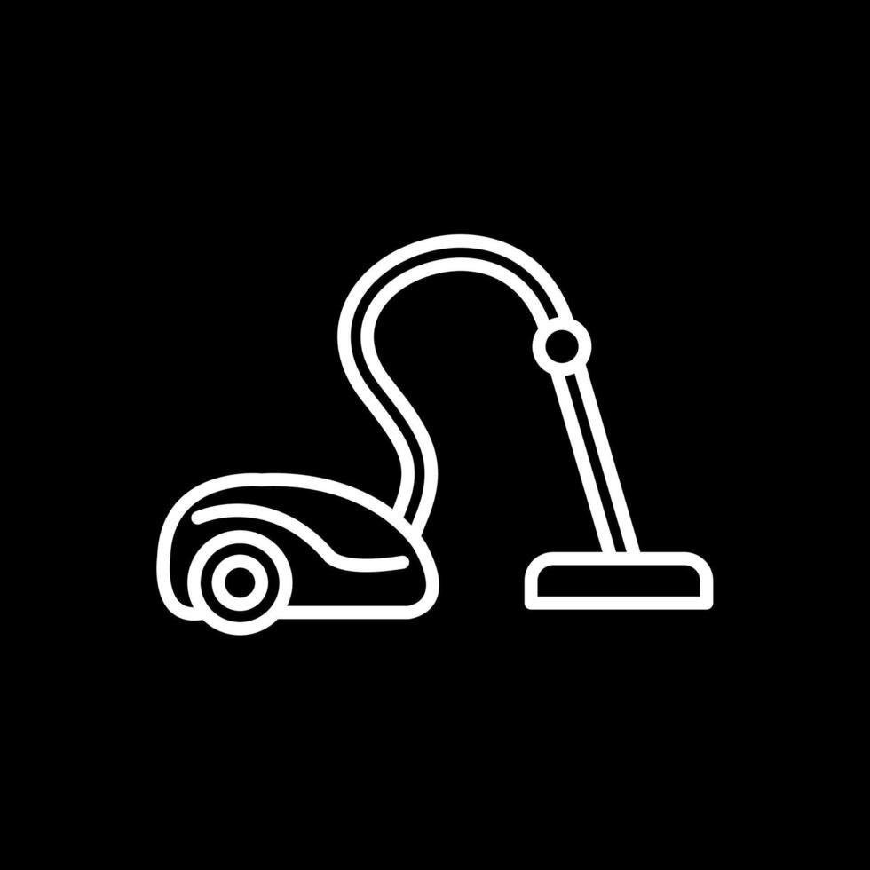 Vacuum Cleaner Line Inverted Icon Design vector