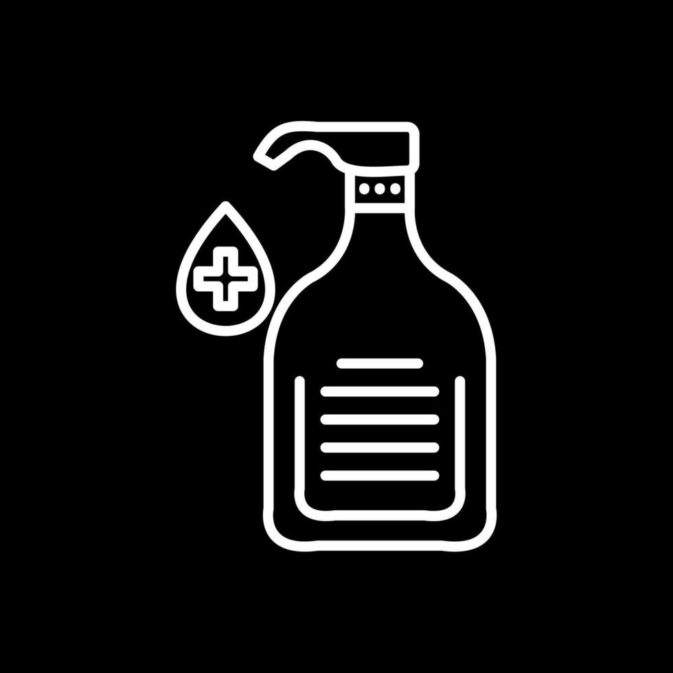 Liquid Soap Line Inverted Icon Design vector