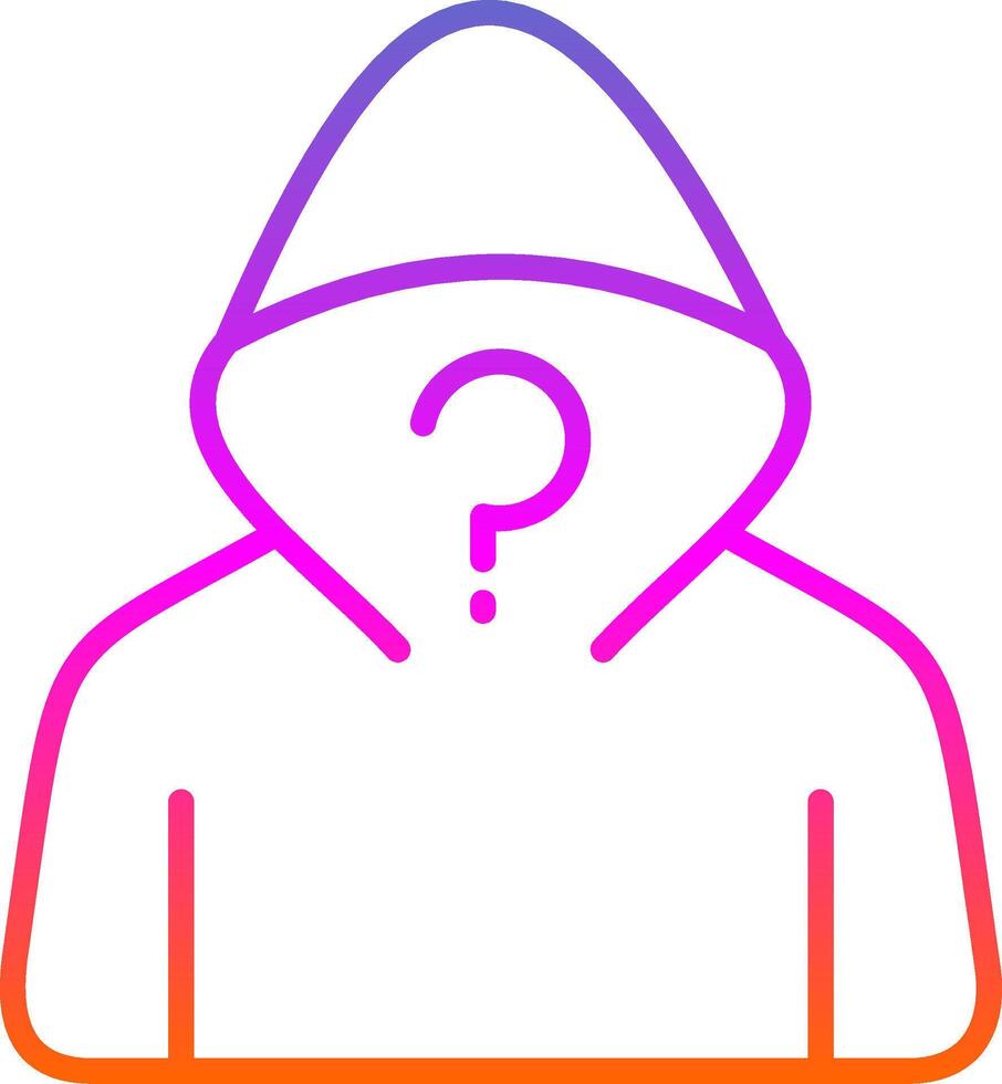 Anonymity Line Gradient Icon Design vector