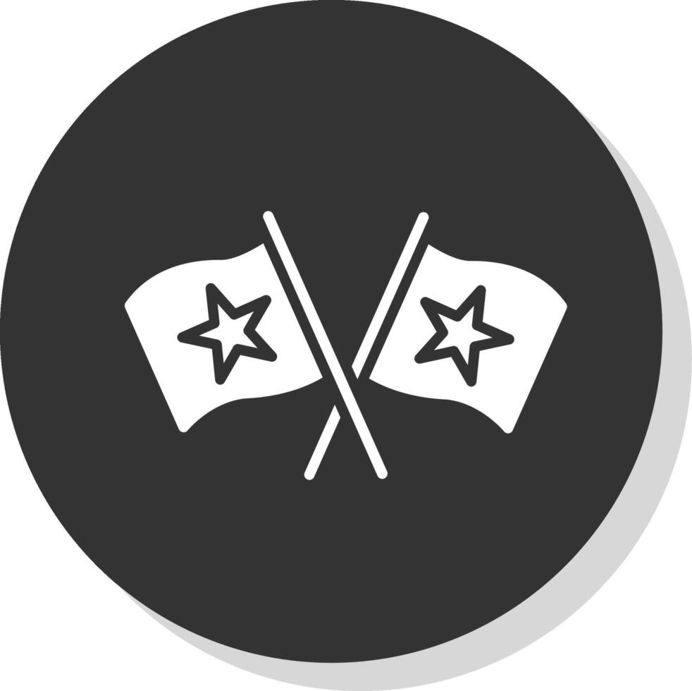 Flags Glyph Shadow Circle Icon Design vector