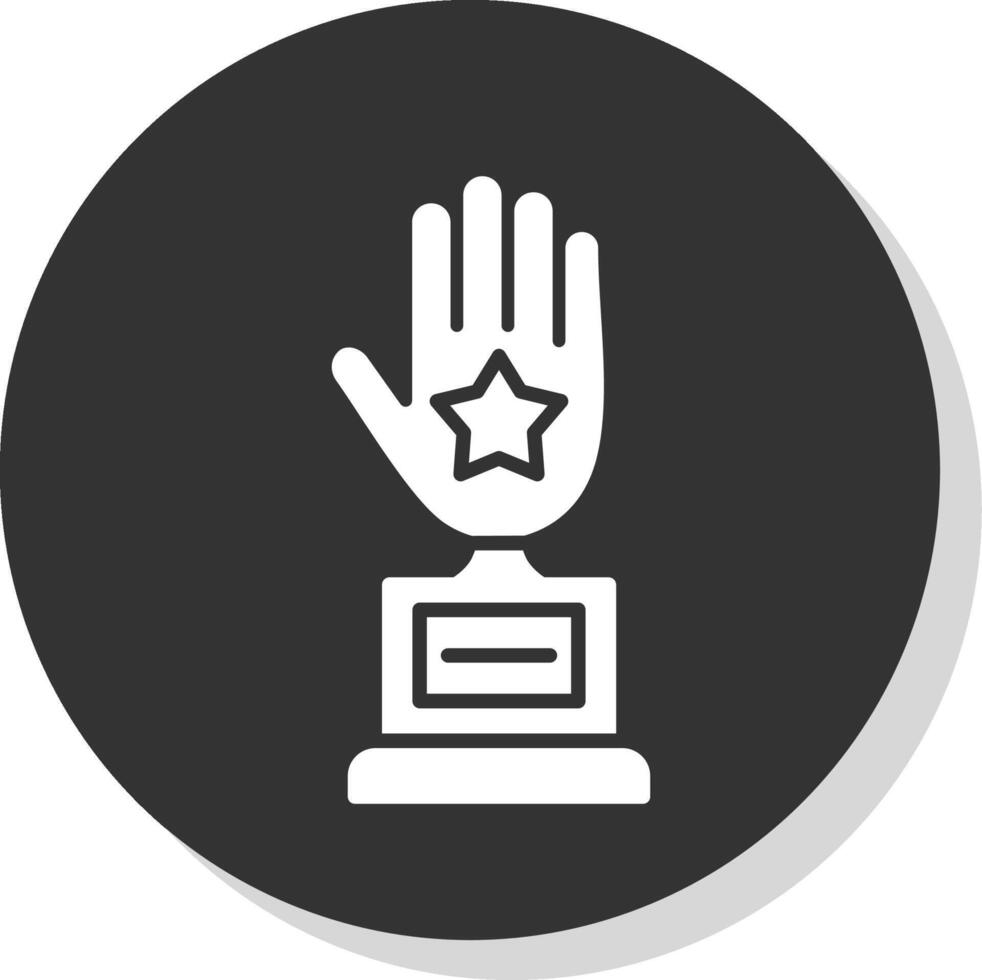 Hand Glyph Shadow Circle Icon Design vector