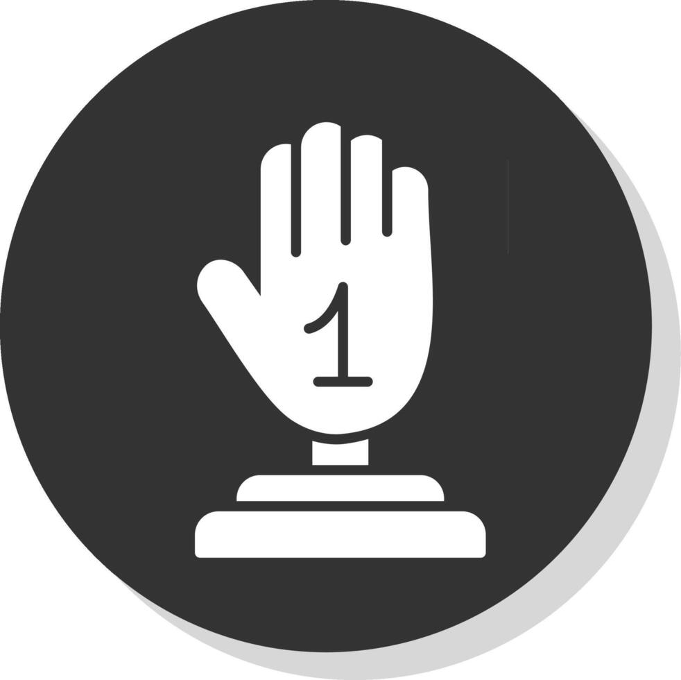 Hand Glyph Shadow Circle Icon Design vector