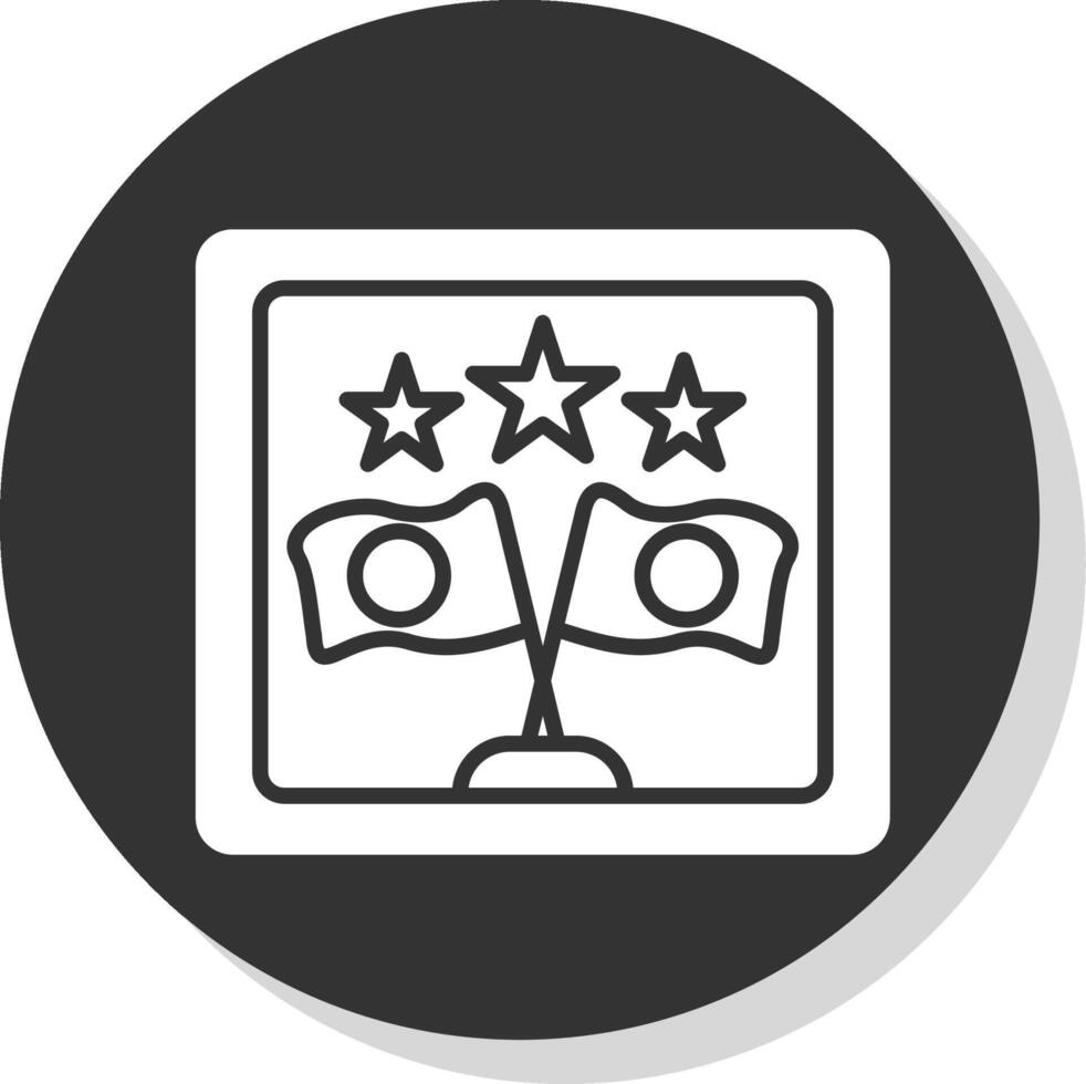 Frame Glyph Shadow Circle Icon Design vector