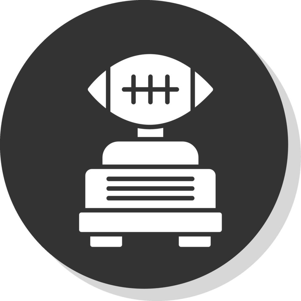 Football Glyph Shadow Circle Icon Design vector