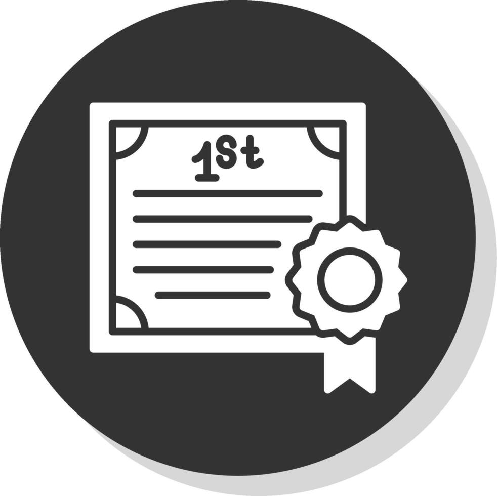 certificado glifo sombra circulo icono diseño vector