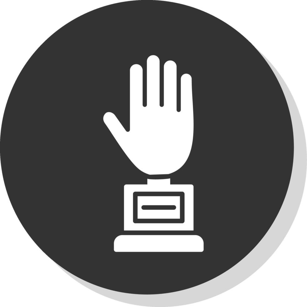 Hand Glyph Shadow Circle Icon Design vector