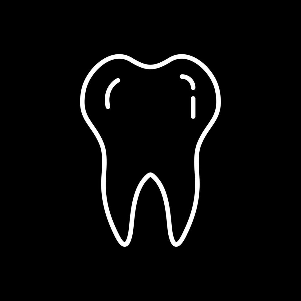 Tooth Line Inverted Icon Design vector