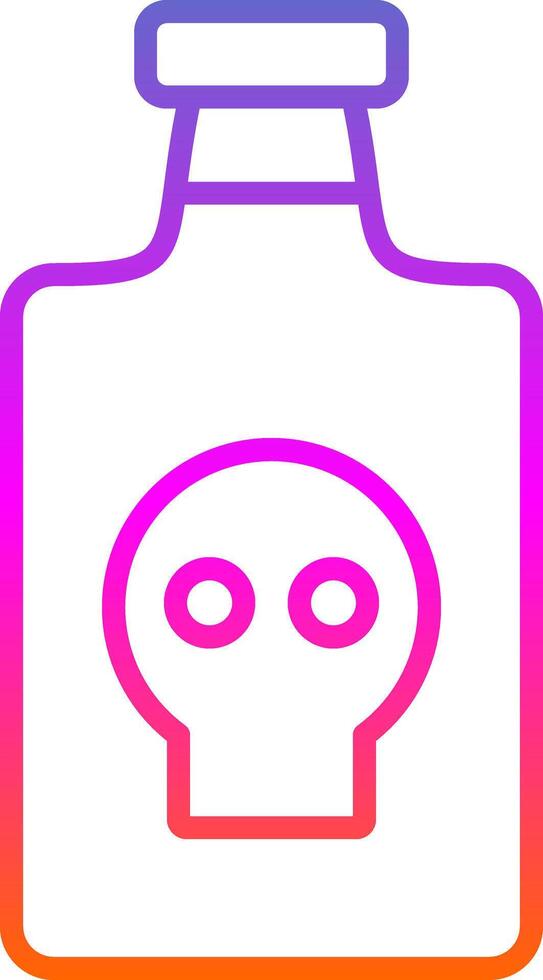 Poison Line Gradient Icon Design vector