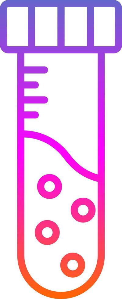 Test Tube Line Gradient Icon Design vector