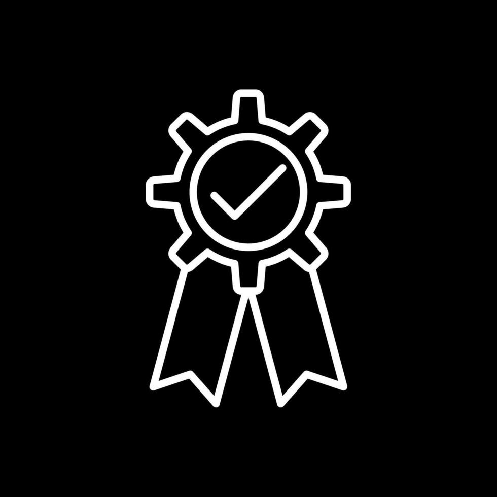 Quality Assurance Line Inverted Icon Design vector