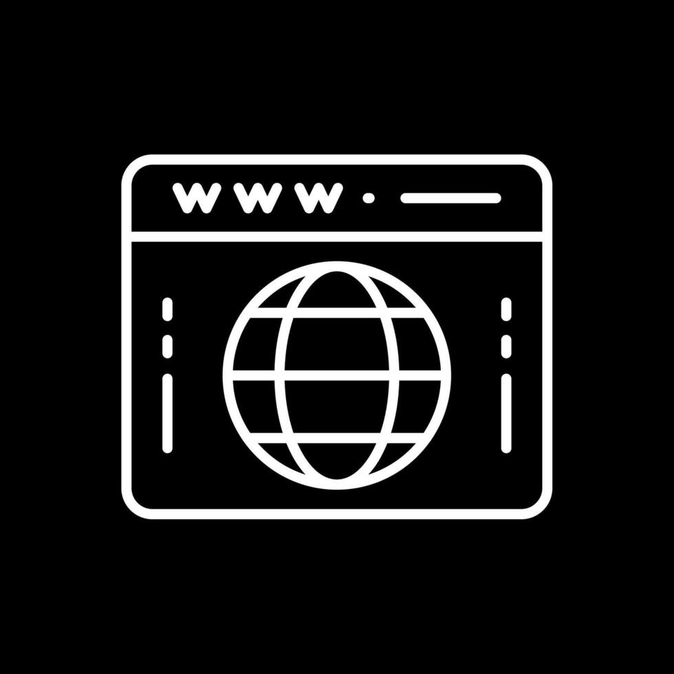 Domain Line Inverted Icon Design vector