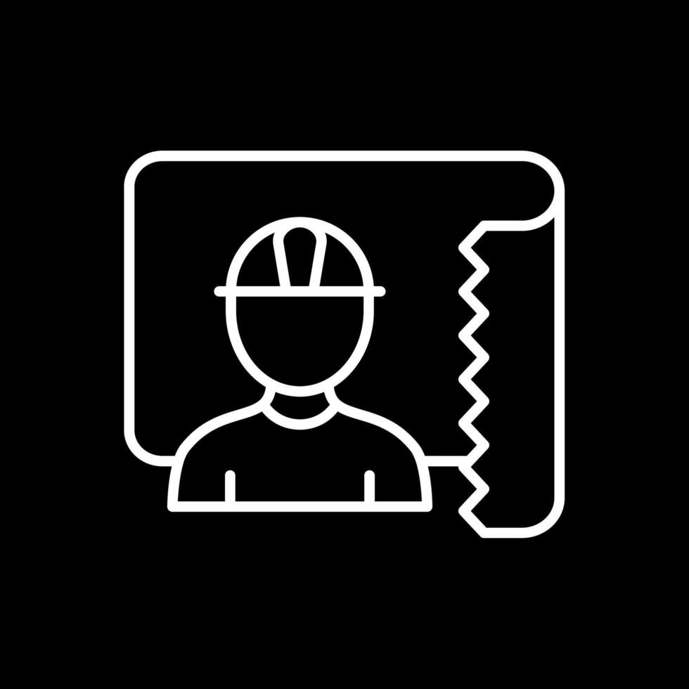 Architect Line Inverted Icon Design vector