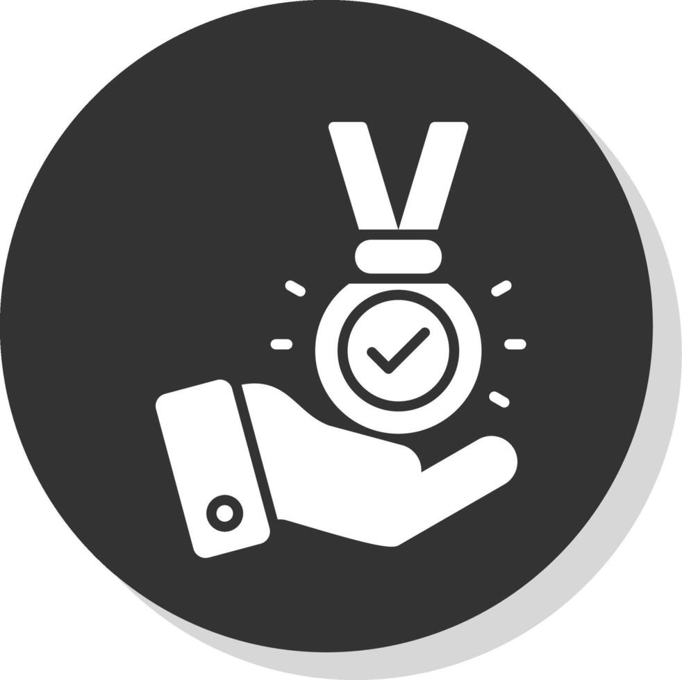 Hand Glyph Shadow Circle Icon Design vector