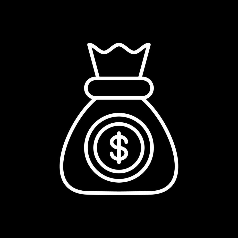 Money Line Inverted Icon Design vector