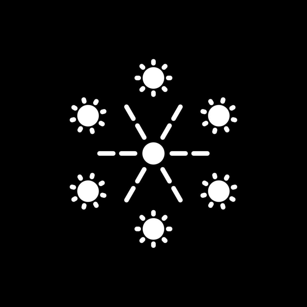 Sparkle Glyph Inverted Icon Design vector