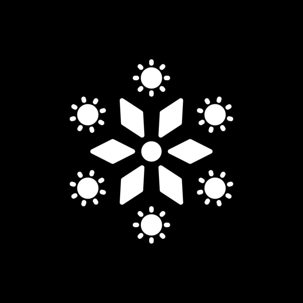 Firework Glyph Inverted Icon Design vector
