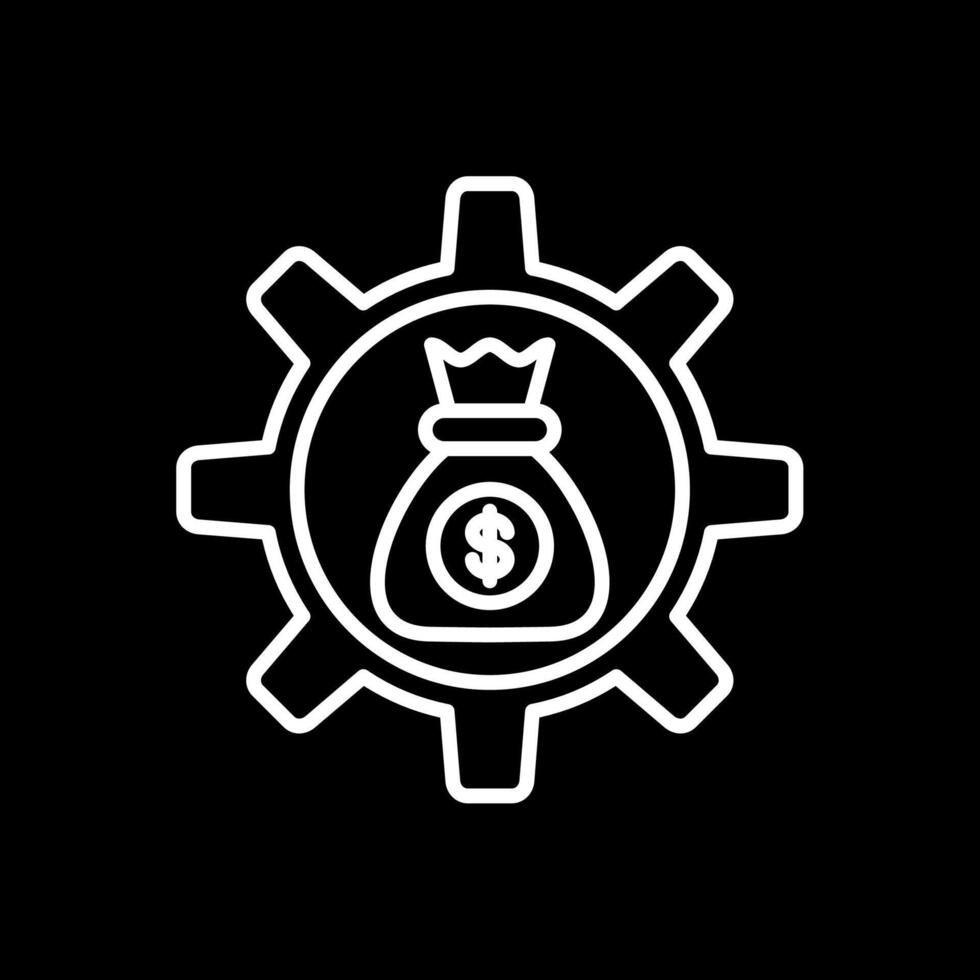 Asset Management Line Inverted Icon Design vector
