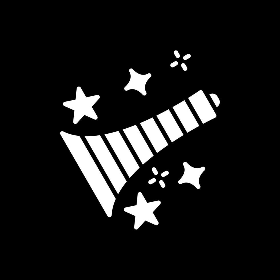 Trumpet Glyph Inverted Icon Design vector