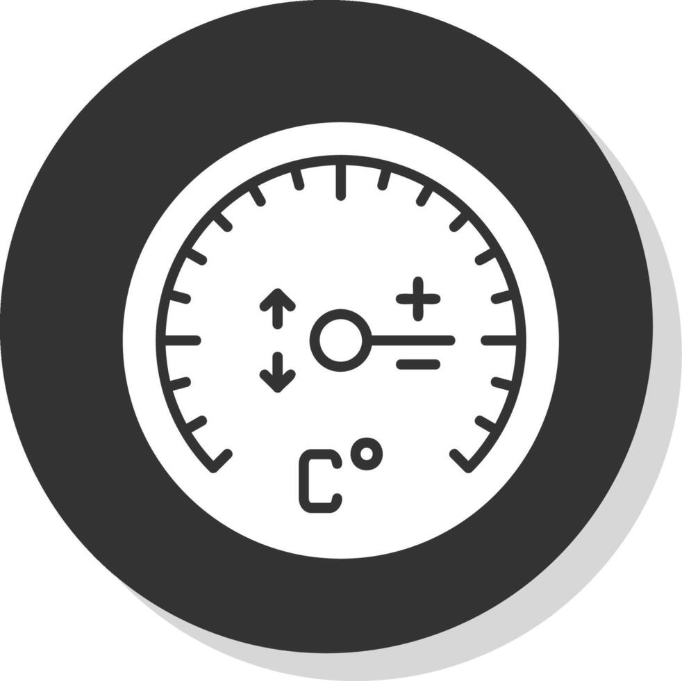 Gauge Glyph Shadow Circle Icon Design vector