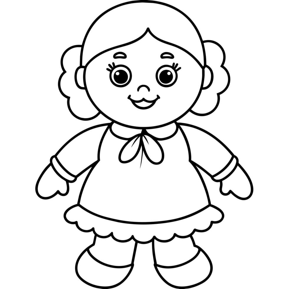 Child Coloring book page illustration vector