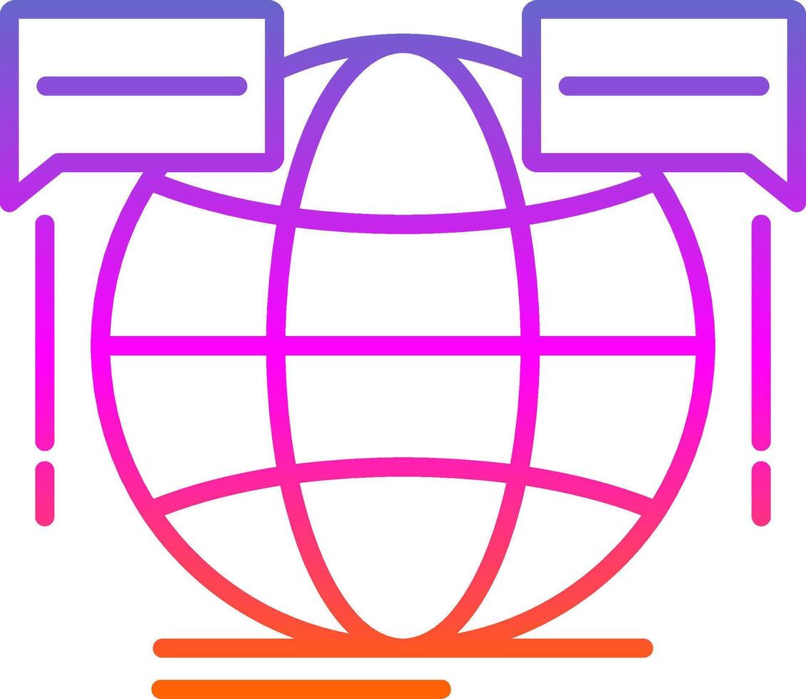 Global Forum Line Gradient Icon Design vector