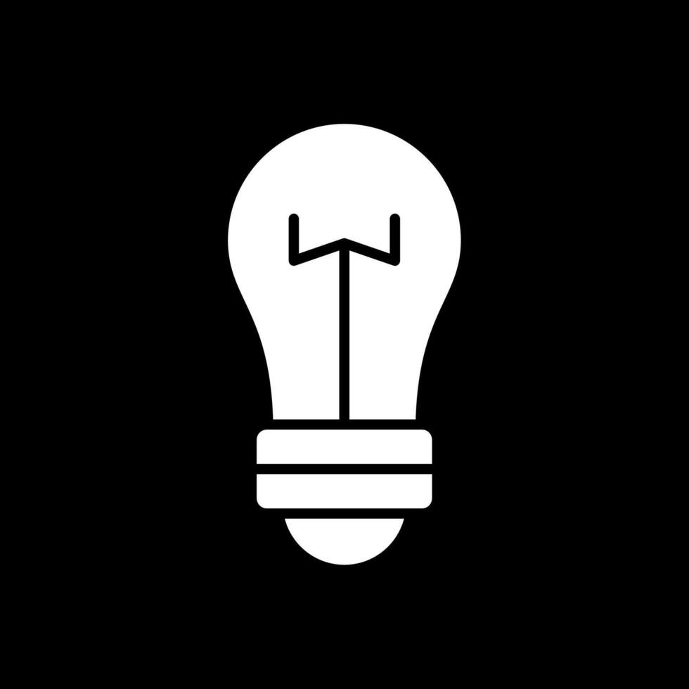 Lightbulb Glyph Inverted Icon Design vector
