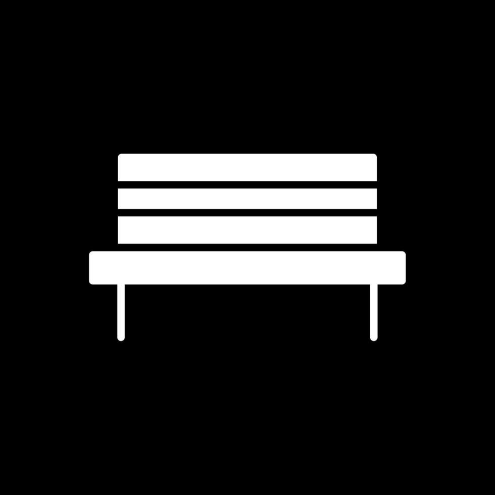 Bench Glyph Inverted Icon Design vector