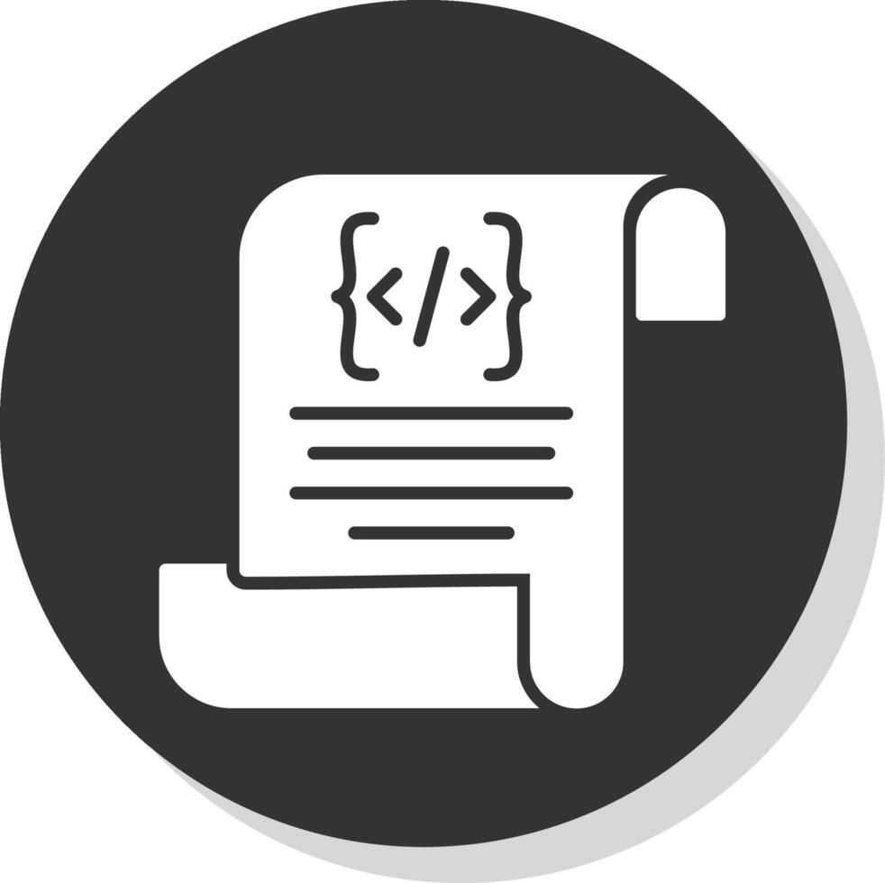 Script Glyph Shadow Circle Icon Design vector