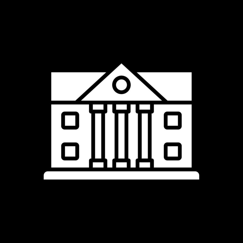 Bank Glyph Inverted Icon Design vector