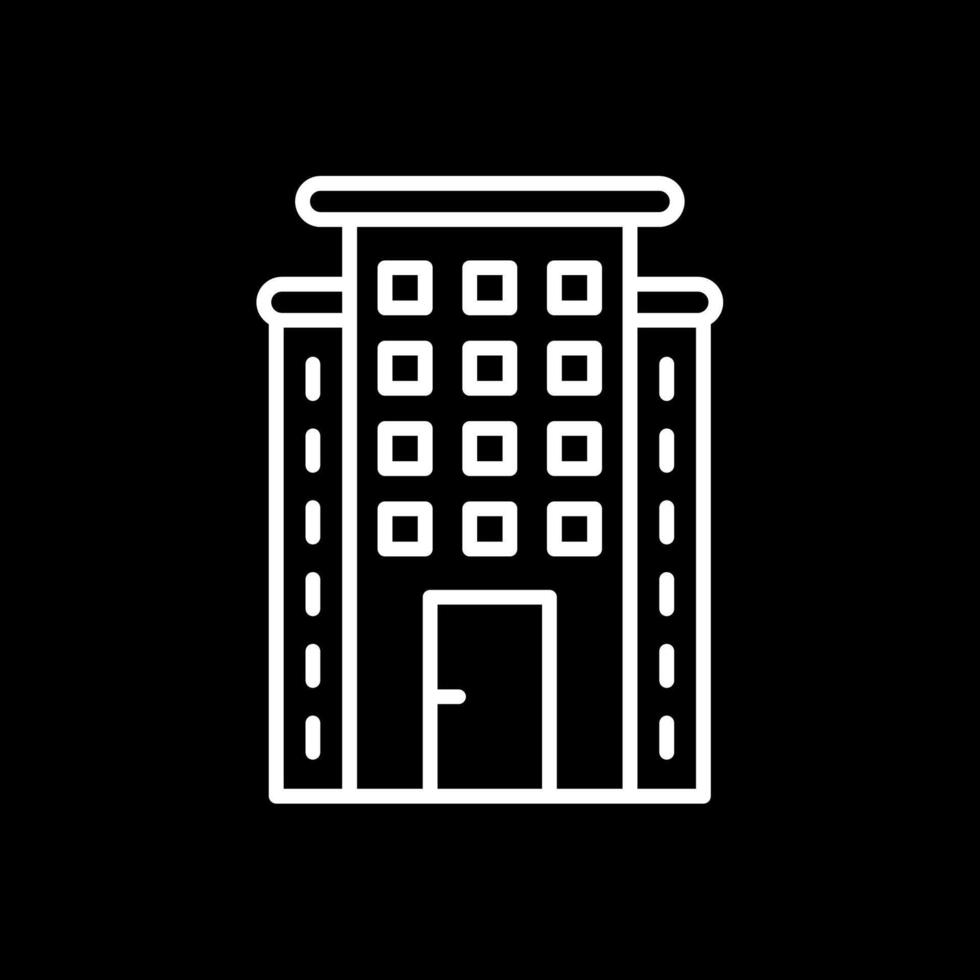 Skyscraper Line Inverted Icon Design vector