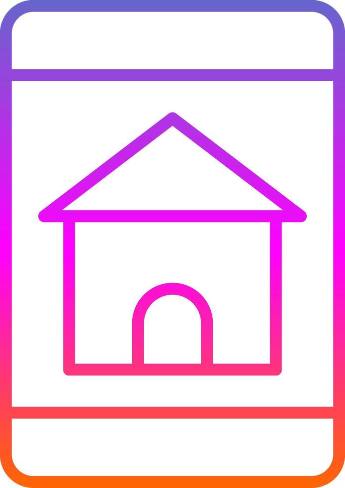 Find Home OnLine Circle Multi Circle Line Gradient Icon Design vector