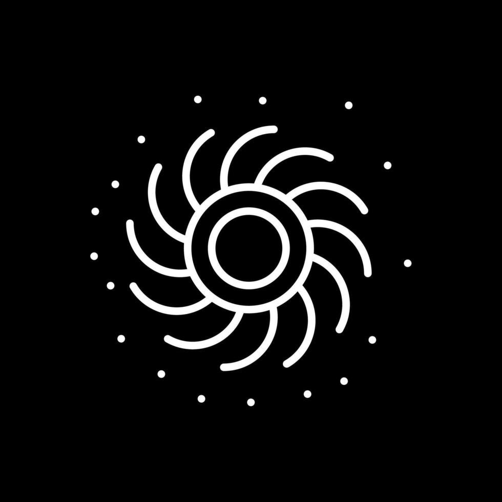 Black Hole Line Inverted Icon Design vector