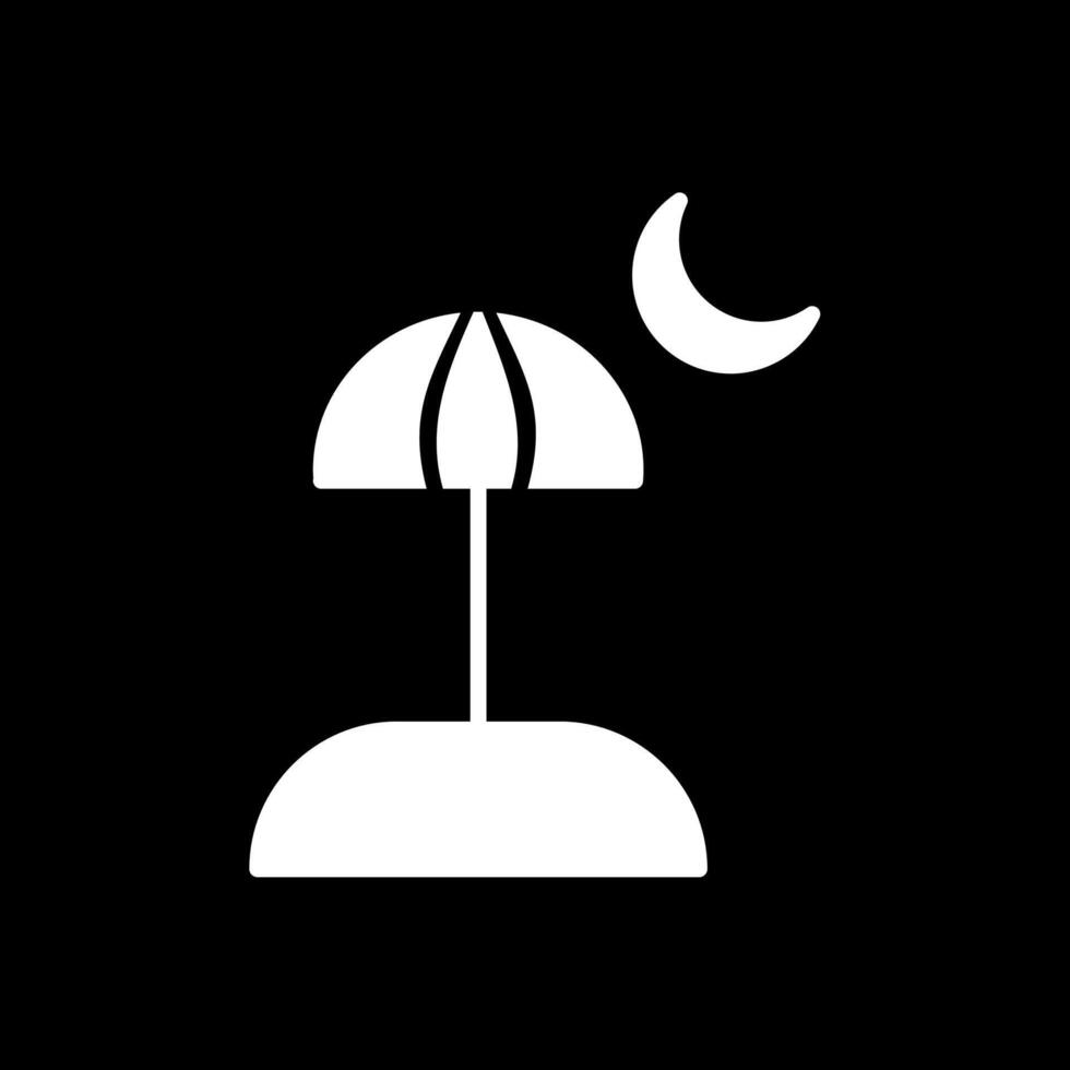 Beach Glyph Inverted Icon Design vector