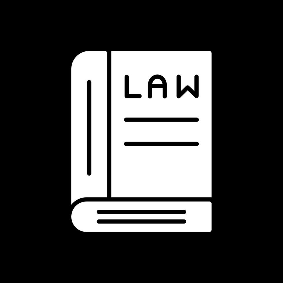 Law Book Glyph Inverted Icon Design vector