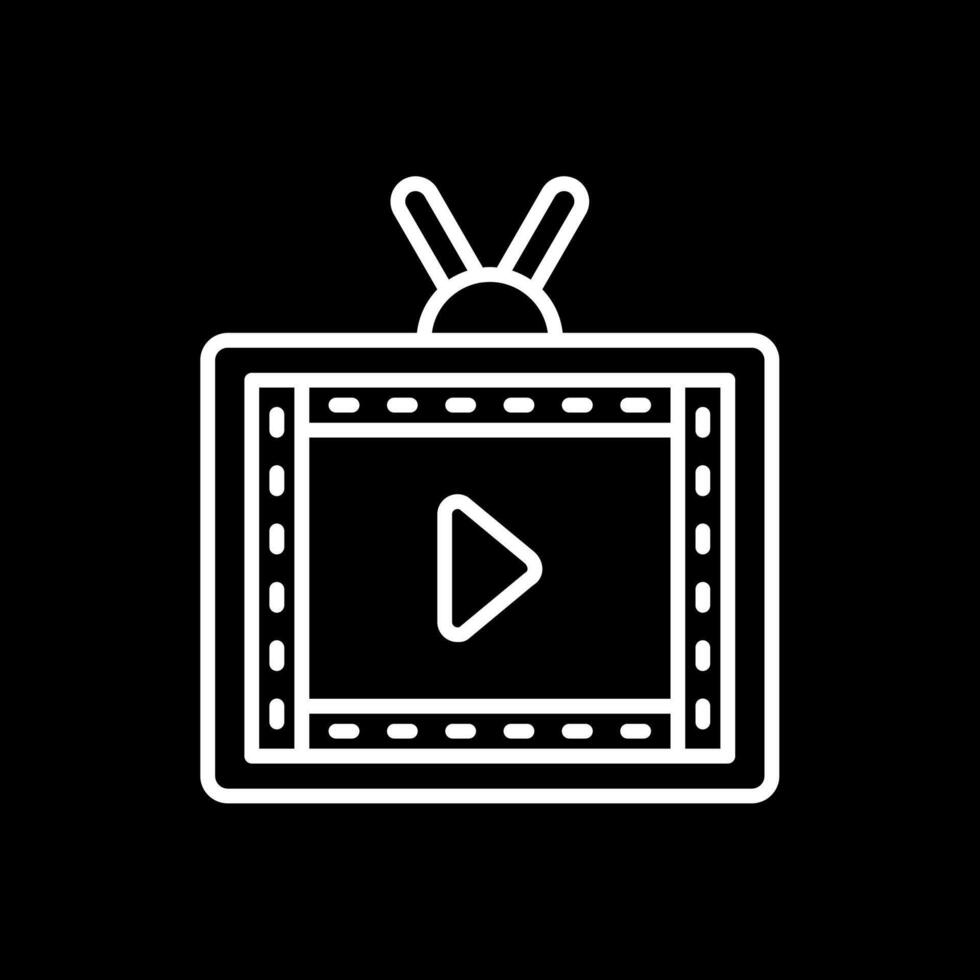 Live Stream Line Inverted Icon Design vector