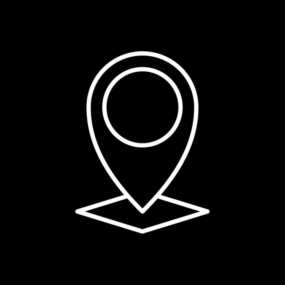 Location Line Inverted Icon Design vector