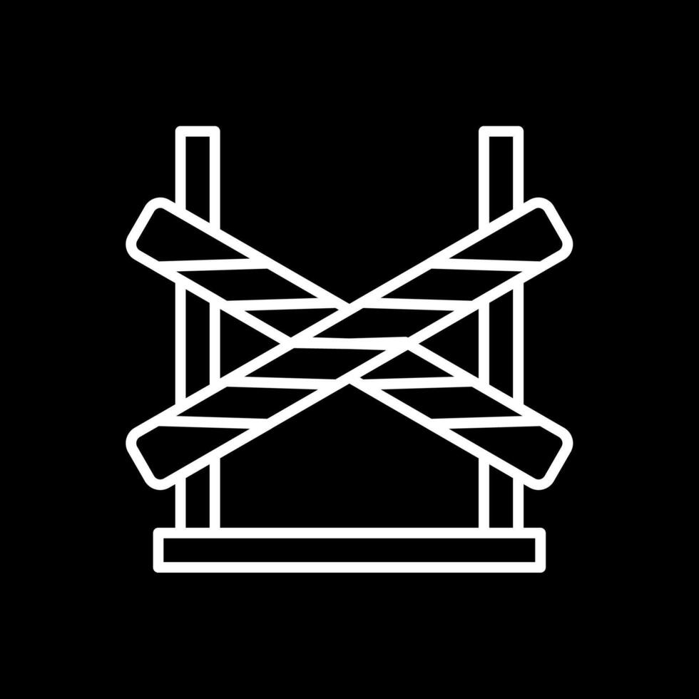 Crime Scene Line Inverted Icon Design vector