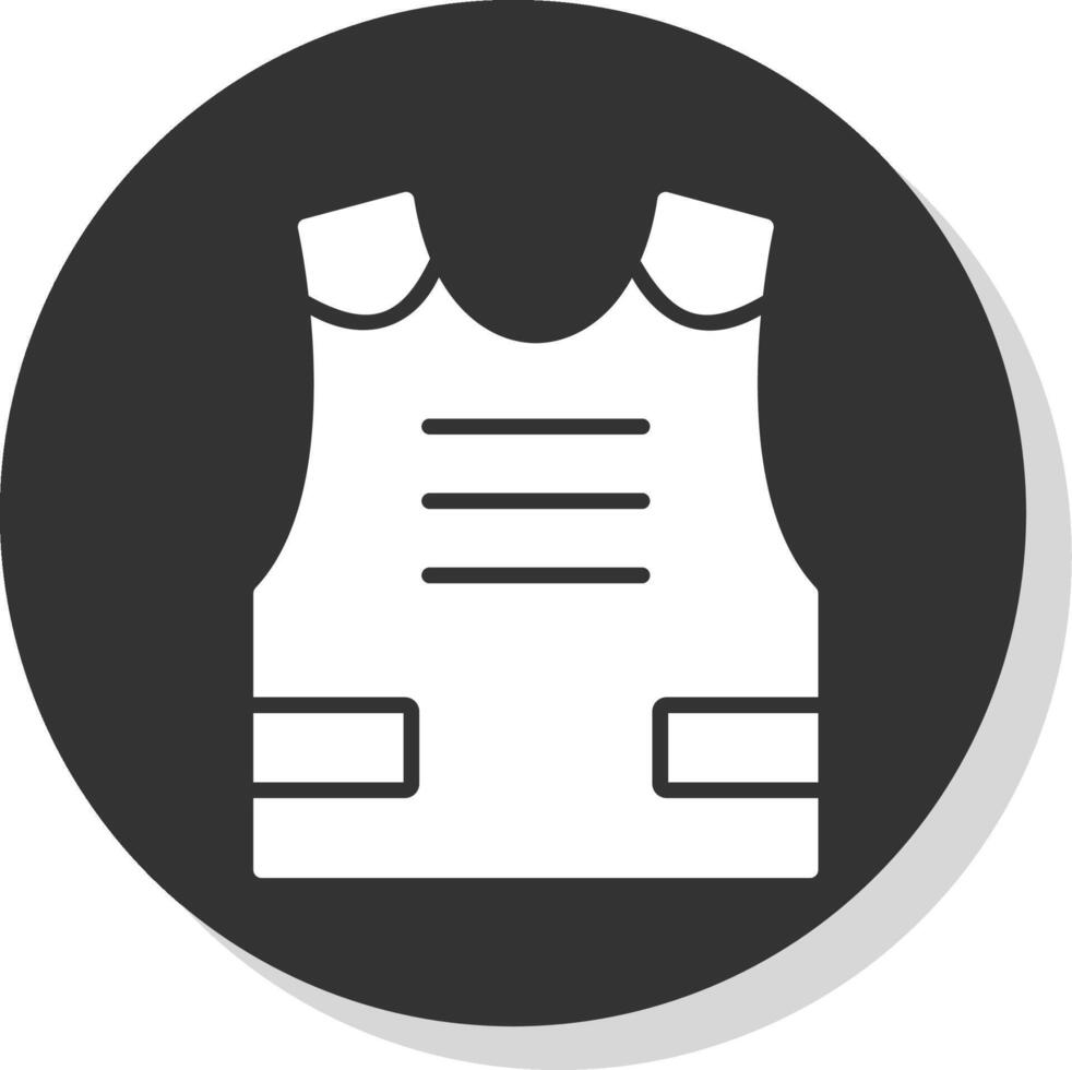 Armour Glyph Shadow Circle Icon Design vector
