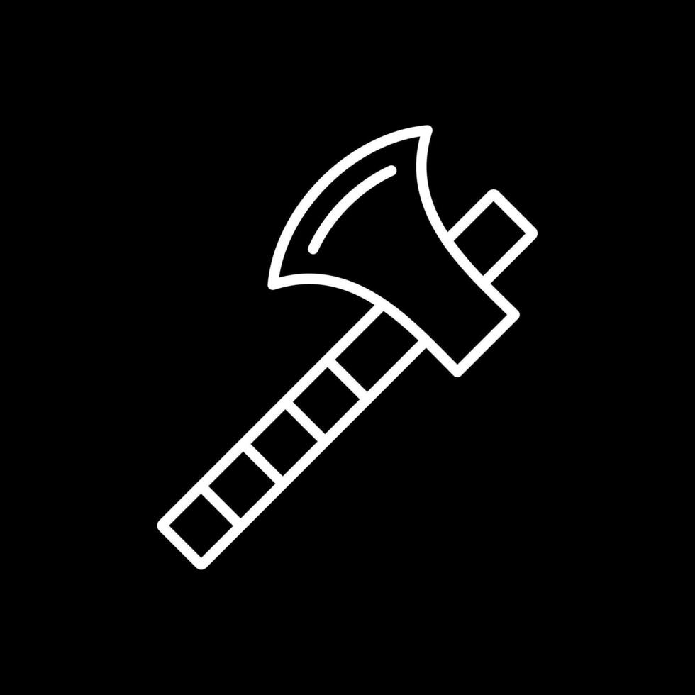 Axe Line Inverted Icon Design vector