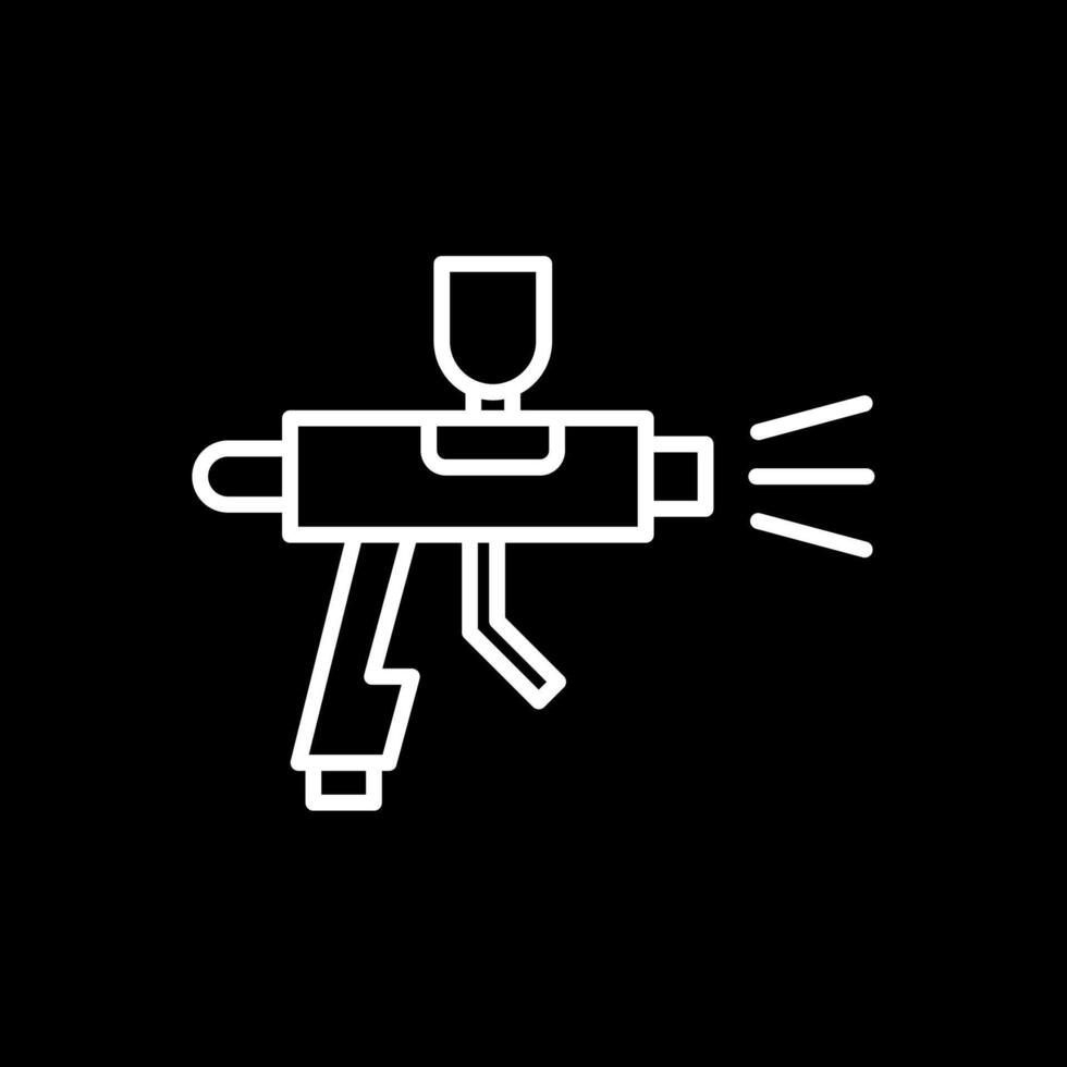 Spray Paint Gun Line Inverted Icon Design vector