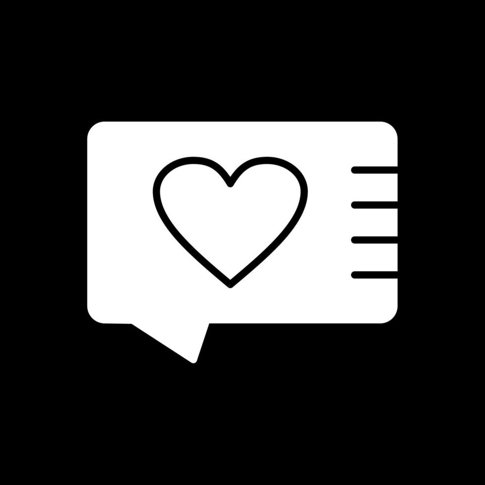 Give Heart Glyph Inverted Icon Design vector