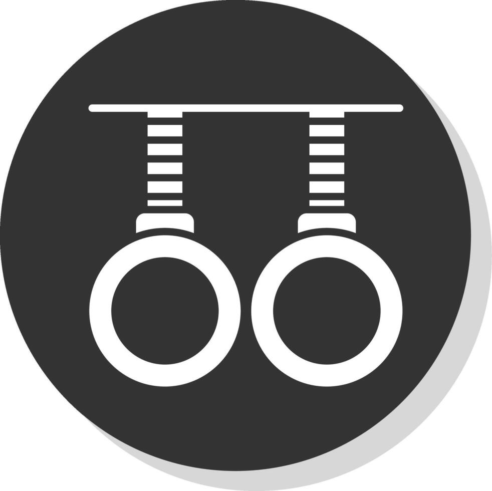 Gymnastics Glyph Shadow Circle Icon Design vector
