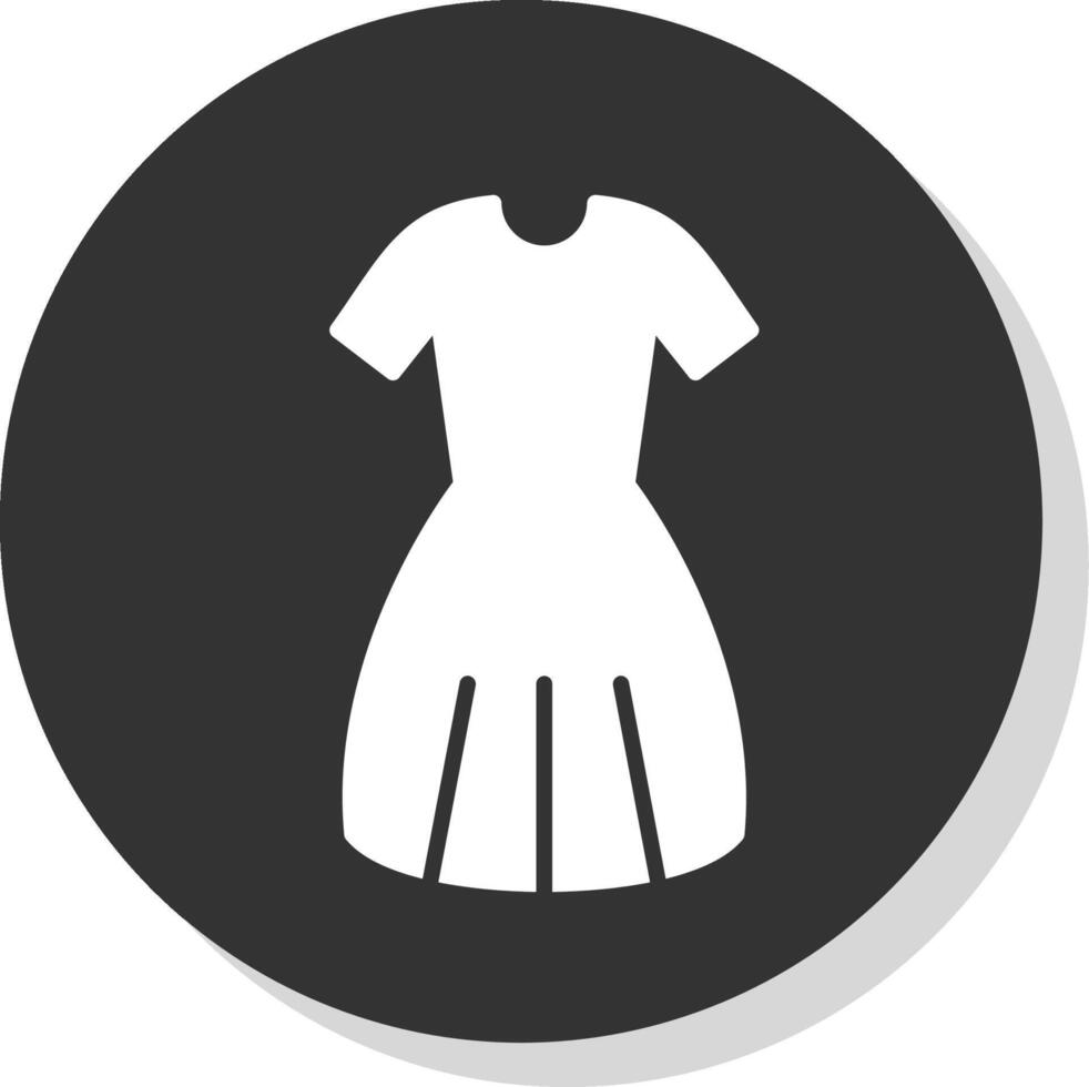 Dress Glyph Shadow Circle Icon Design vector