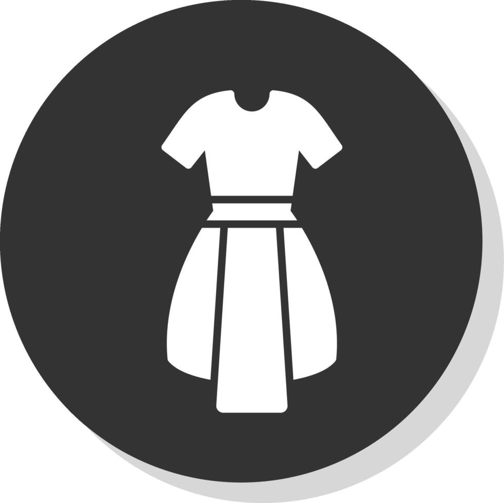Dress Glyph Shadow Circle Icon Design vector