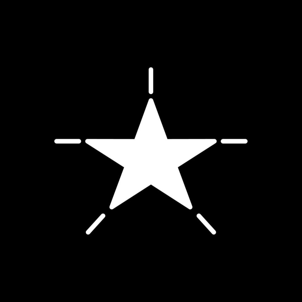 Star Glyph Inverted Icon Design vector