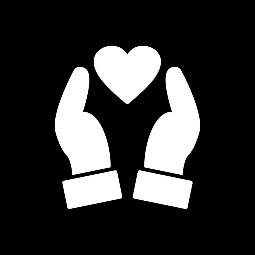 Loyalty Glyph Inverted Icon Design vector