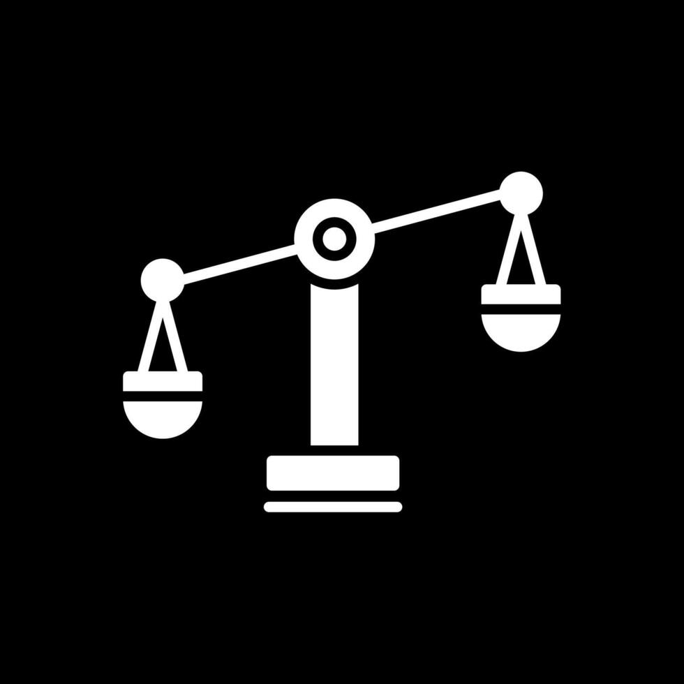 Balance Scale Glyph Inverted Icon Design vector