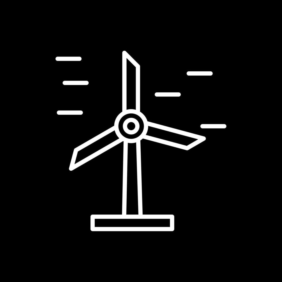 Wind Energy Line Inverted Icon Design vector